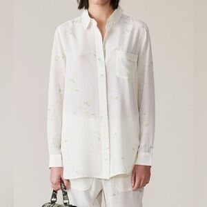 Ganni Nolana Silk‎ Button Down Shirt sz36